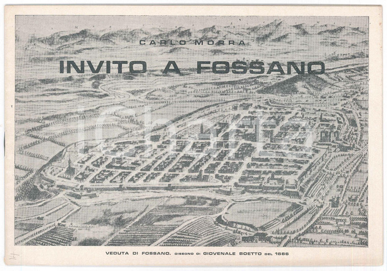 1961 Carlo MORRA Invito a Fossano - Pubblicazione illustrata TURISMO