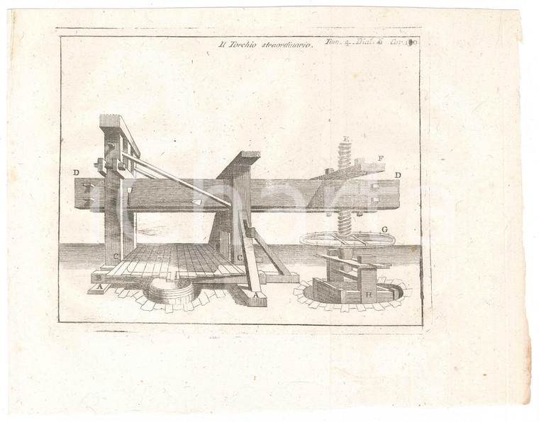 1767 (?) LO SPETTACOLO DELLA NATURA - Il torchio straordinario - Stampa