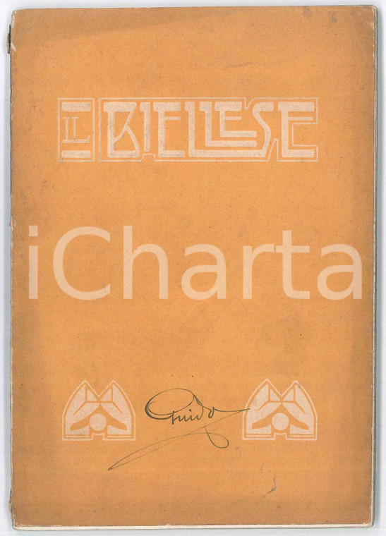 1900 ca FERROVIA SANTHIÀ - BIELLA Il Biellese - Guida illustrata RARA 93 pp.