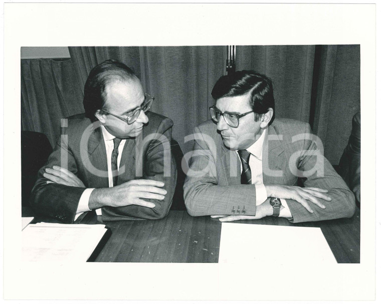 1985 ca DEMOCRAZIA CRISTIANA Vincenzo SCOTTI con PELLINI *Foto 25x20 (2)