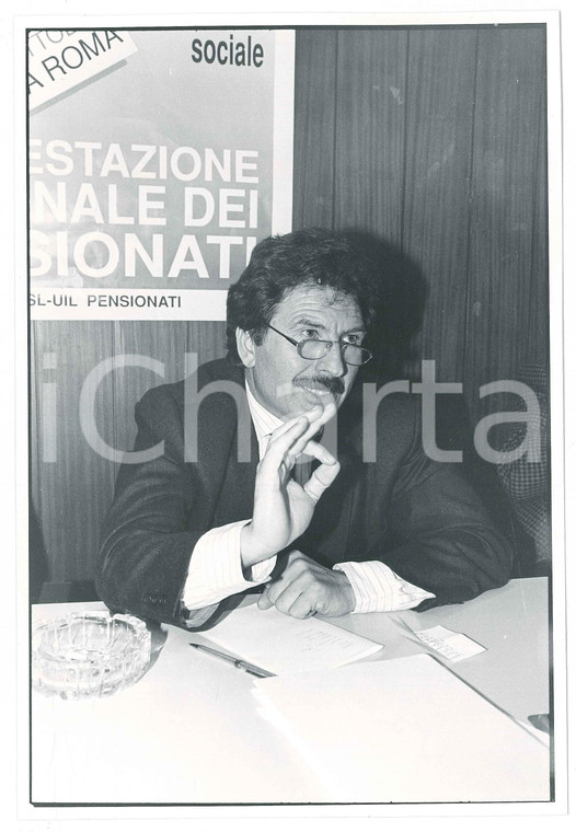 1990 ITALIA SINDACATI Silvano MINIATI segretario pensionati UIL (1) Foto