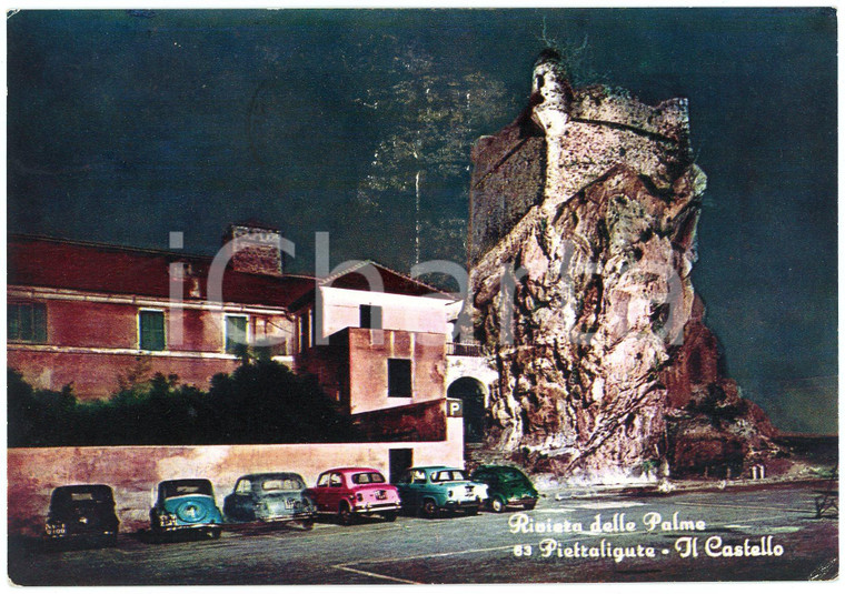 1962 PIETRA LIGURE (SV) Il Castello - Riviera della Palme - Cartolina FG VG