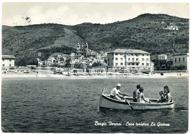 1956 BORGIO VEREZZI Casa Turistica La Gioiosa - Barca Bagni Nettuno - Cartolina