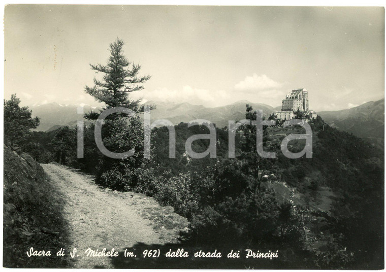 1956 BORGATA SAN PIETRO Sacra di San Michele dal Sentiero dei Principi Cartolina