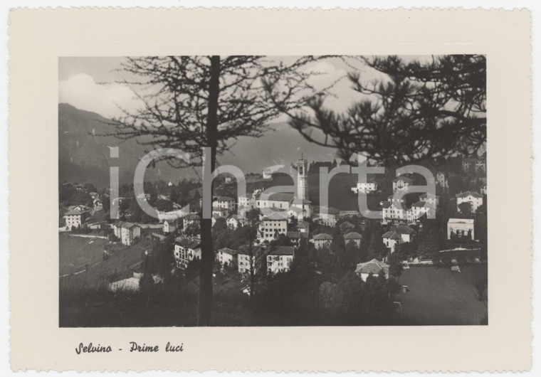 1950 ca SELVINO (BG) Panorama alle prime luci dell'alba - Cartolina FG NV