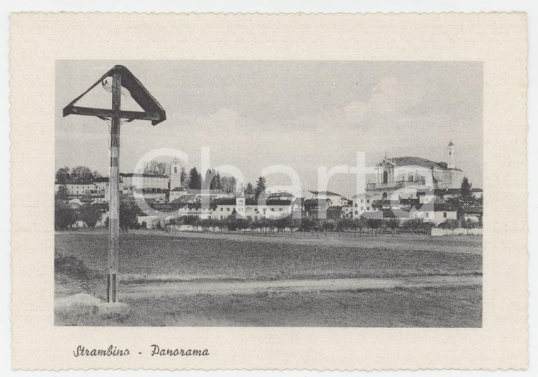 1940 ca STRAMBINO Panorama e Chiesa dei Santi Michele e Solutore (2) - Cartolina