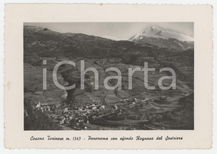 1955 CESANA TORINESE Punta Rognosa del Sestriere - Cartolina FG VG