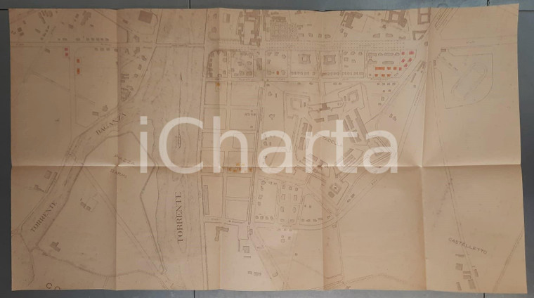 1925 ca PARMA Centro cittadino - Lotti abitativi *Planimetria 105x52 cm