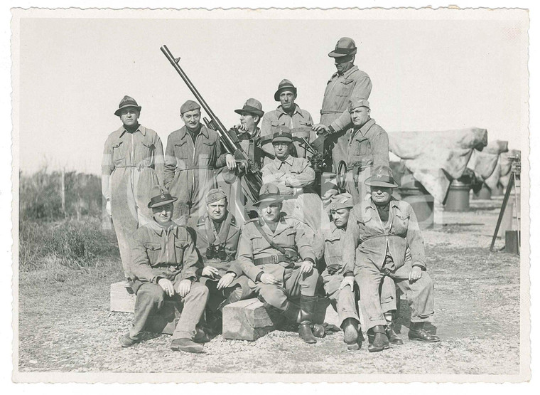 1940 ca WW2 ANZIO (RM) - MVSN - Ritratto gruppo di ufficiali *Foto 18x13 cm