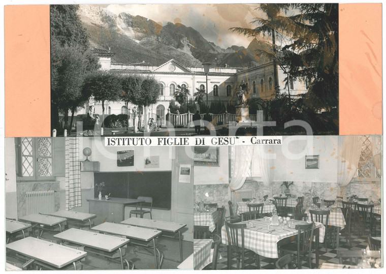 1965 ca CARRARA - Istituto Figlie di Gesù - Vedutine - Bozzetto cartolina 30x21