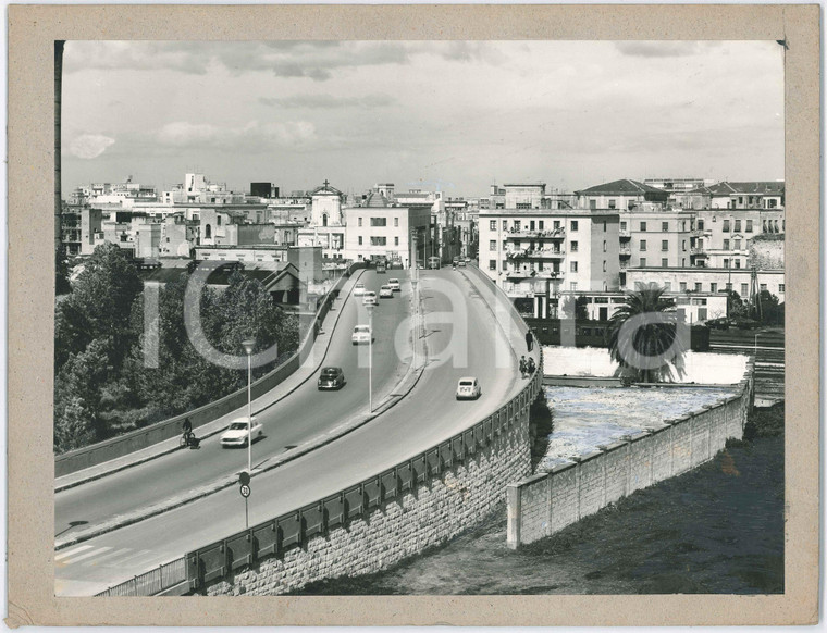 1960 ca PUGLIA - BRINDISI - Veduta con Cavalcavia De Gasperi *Bozzetto cartolina