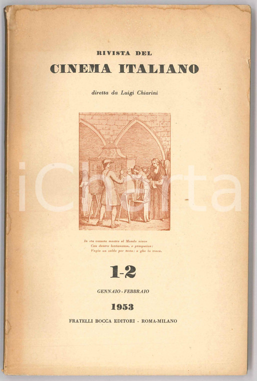 1953 RIVISTA DEL CINEMA ITALIANO Luchino Visconti - Polemiche su "Viva Zapata!"