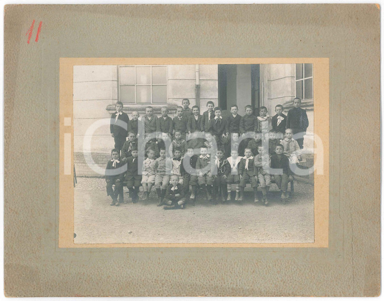 1915 ca VOGHERA Classe elementare maschile - Foto Vittorio CICALA 27x21 cm