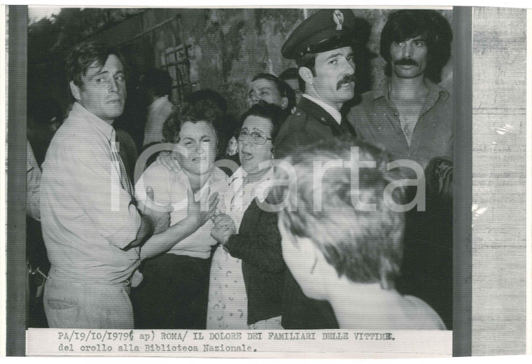 1979 PALERMO Crollo Biblioteca Regione Siciliana - Familiari vittime *Telefoto