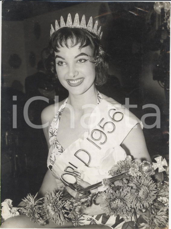 1956 LONDON Petra SCHURMANN Miss Germany wins Miss World title *Foto 15x20 cm