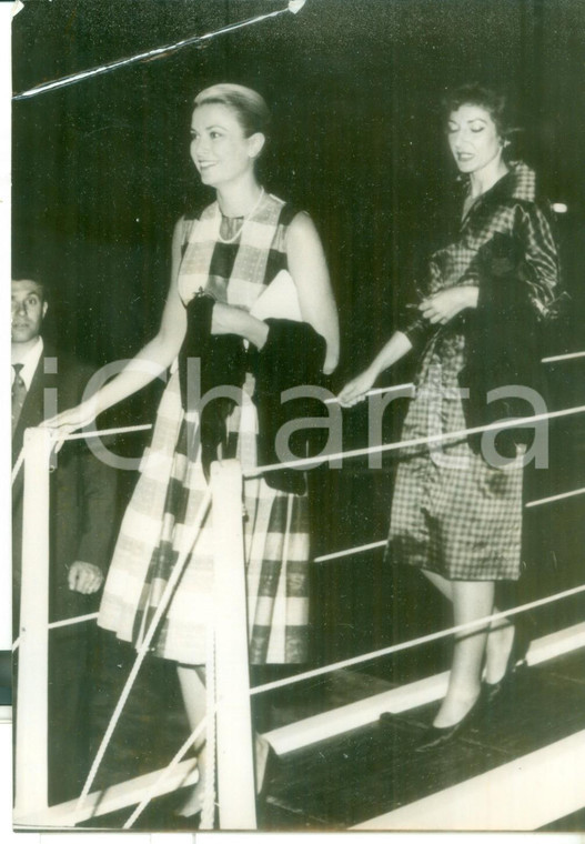 1960 MONDELLO Grace KELLY e Maria CALLAS sul panfilo dei principi di MONACO 