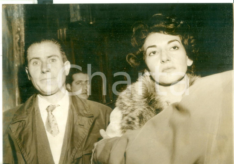 1959 BRESCIA Separazione CALLAS-MENEGHINI - Arrivo di Maria CALLAS - Foto 18x13
