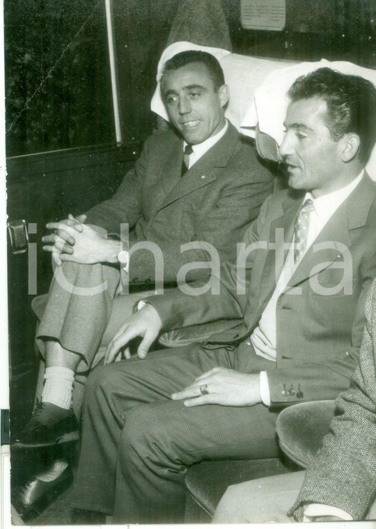 1956 MILANO Partenza NAZIONALE - Giuseppe CHIAPPELLA e Giovanni GIACOMAZZI *Foto