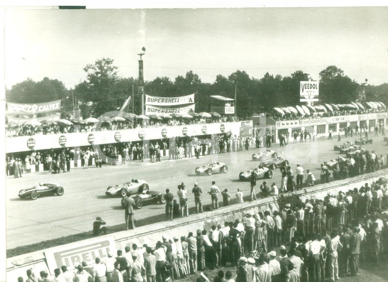 1956 AUTODROMO DI MONZA Gran Premio F1 - Partenza delle vetture - Foto 18x13 cm