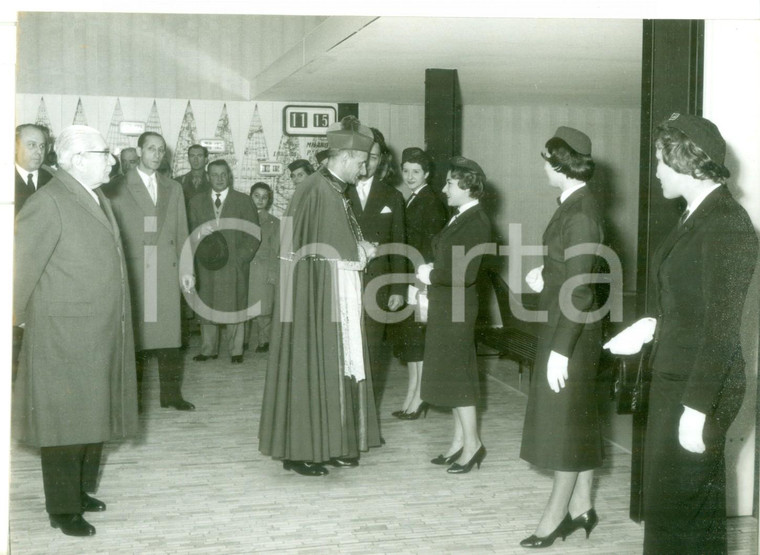 1958 MILANO Inaugurazione nuova MALPENSA Visita di mons. Giovanni MONTINI - Foto