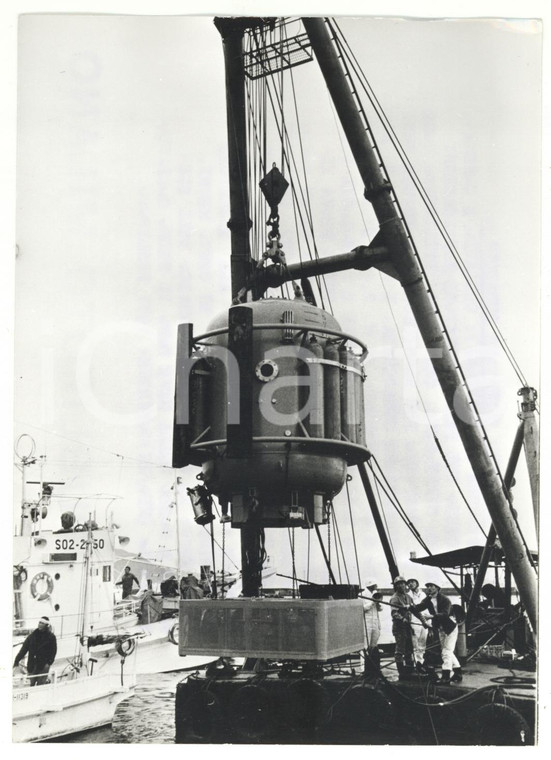 1971 ITO (JAPAN) Collaudo elevatore-montacarichi subacqueo *Foto 13x18 cm