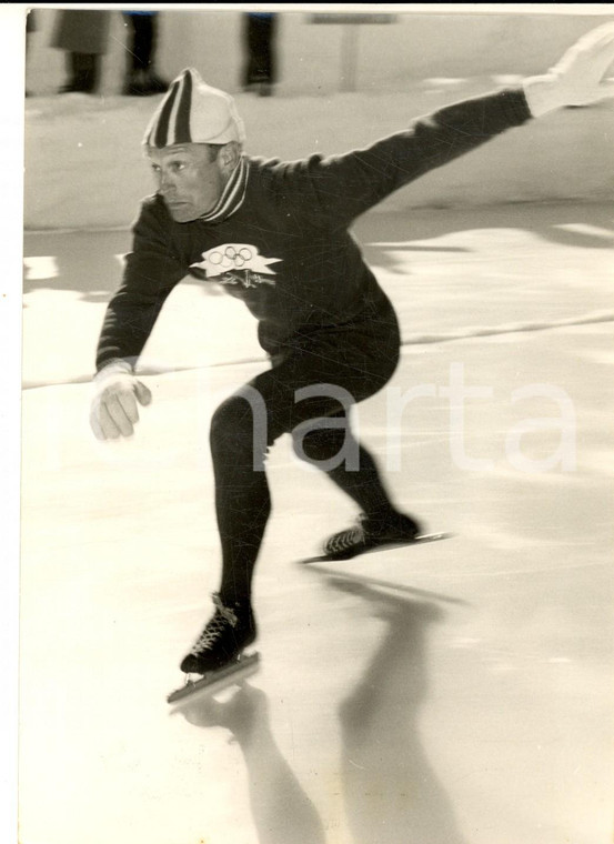 1954 DAVOS Pattinaggio di velocità - Hjallis ANDERSEN nella 5000 m - Foto 11x15