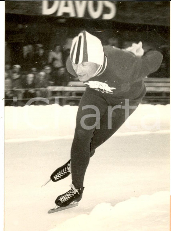 1954 DAVOS Pattinaggio di velocità - Hjallis ANDERSEN nella gara 5000 m - Foto