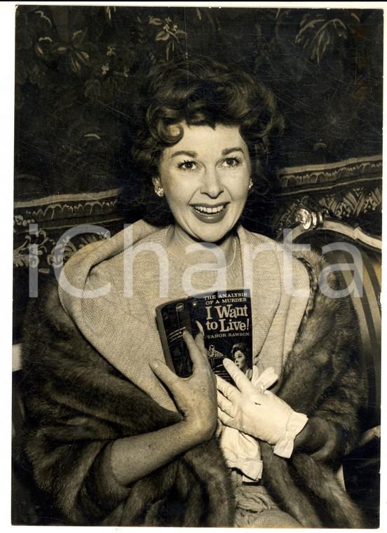 1958 MILANO Susan HAYWARD alla presentazione del film "Non voglio morire" *Foto