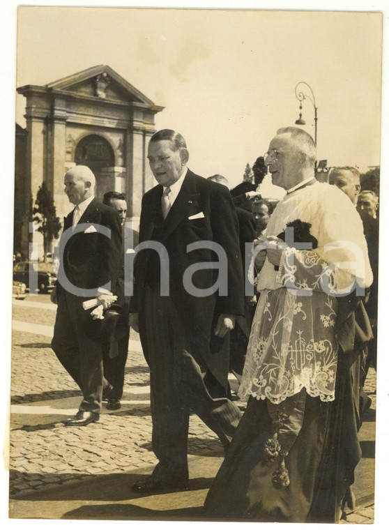 1957 ROMA Basilica San Giovanni in Laterano - Visita del presidente René COTY 