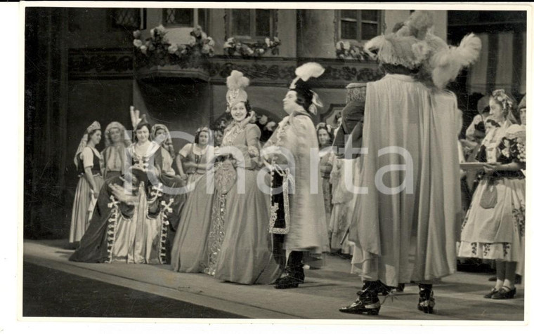 1930 ca GERMANIA TEATRO Spettacolo in costume storico - Foto cartolina VINTAGE