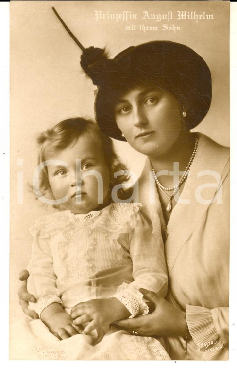 1915 ca GERMANY Principessa Alessandra Vittoria di PRUSSIA con il figlio 
