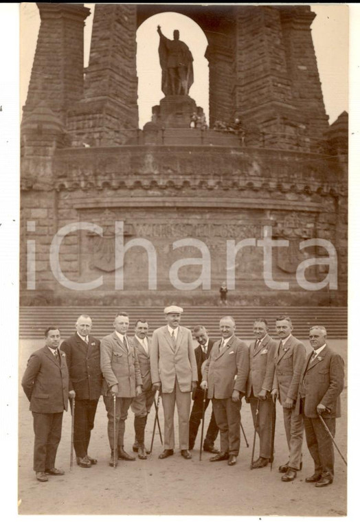 1927 PORTA WESTFALICA Visitatori al Kaiser-Wilhelm-Denkmal - Foto cartolina 