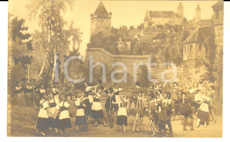 1920 ca GERMANIA Teatro amatoriale - MEISTERSINGER - Foto cartolina RARA