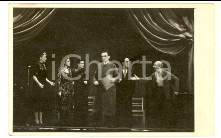 1940 ca DRESDA Teatro amatoriale - Una scena drammatica - Foto VINTAGE 14x10