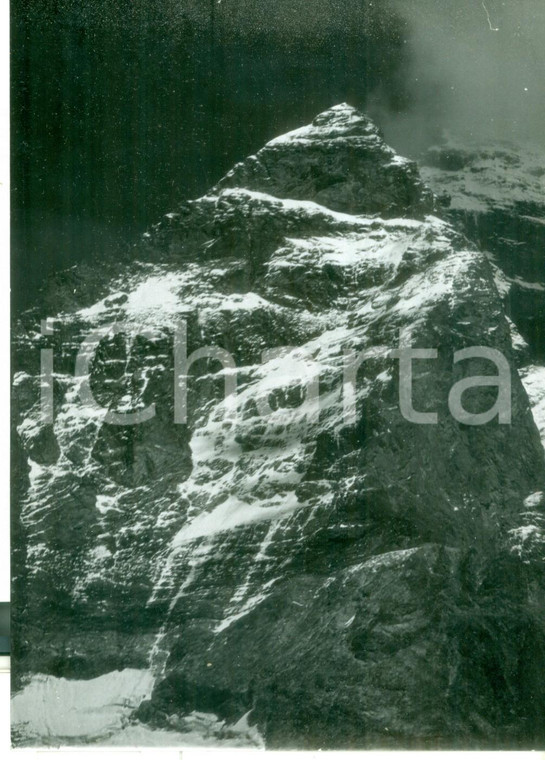 1976 BREUIL-CERVINIA (AO) Veduta della piramide del Cervino - Foto VINTAGE 13x18