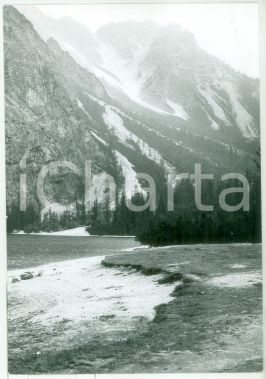 1979 LAGO DI BRAIES (BZ) Veduta del monte Croda del Becco *Fotografia 13x18 cm