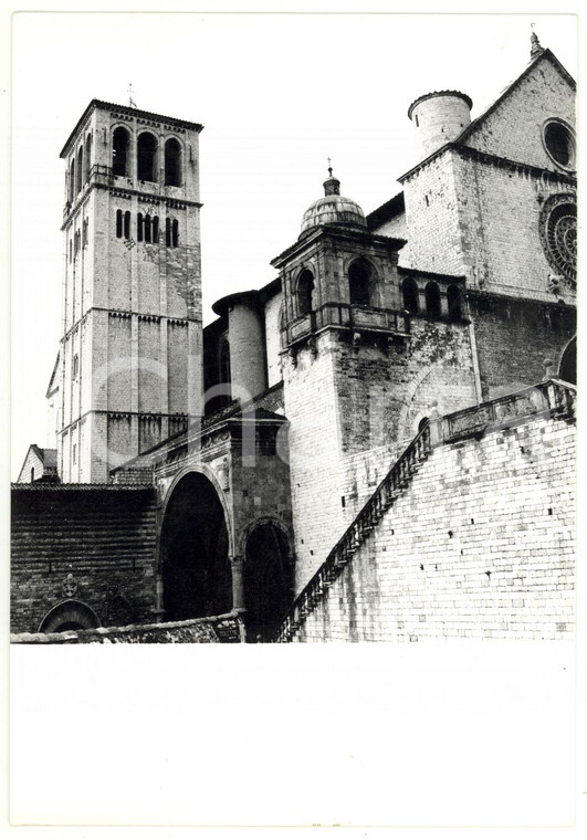 1979 ASSISI Basilica di San Francesco - Veduta del campanile *Foto 13x18 cm
