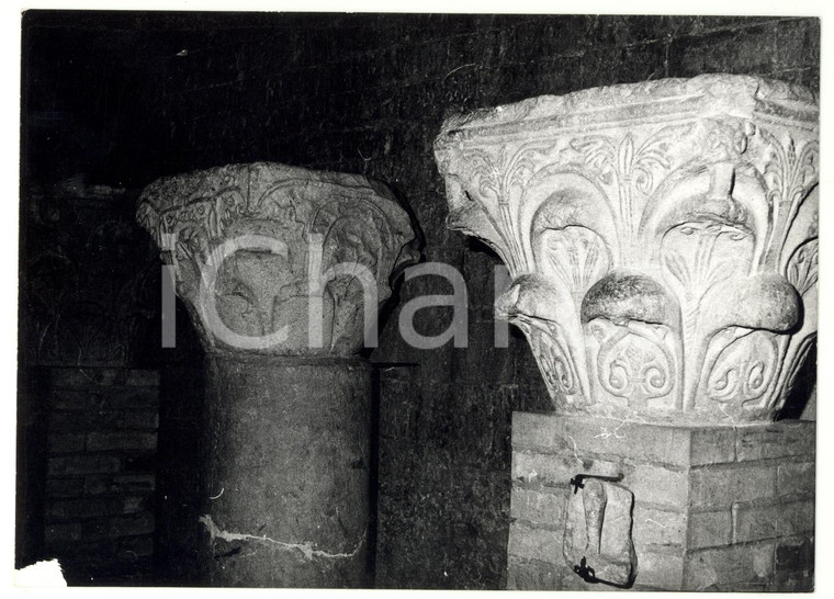 1979 ASSISI Cattedrale di SAN RUFINO - Capitelli romani *Foto VINTAGE 18x13