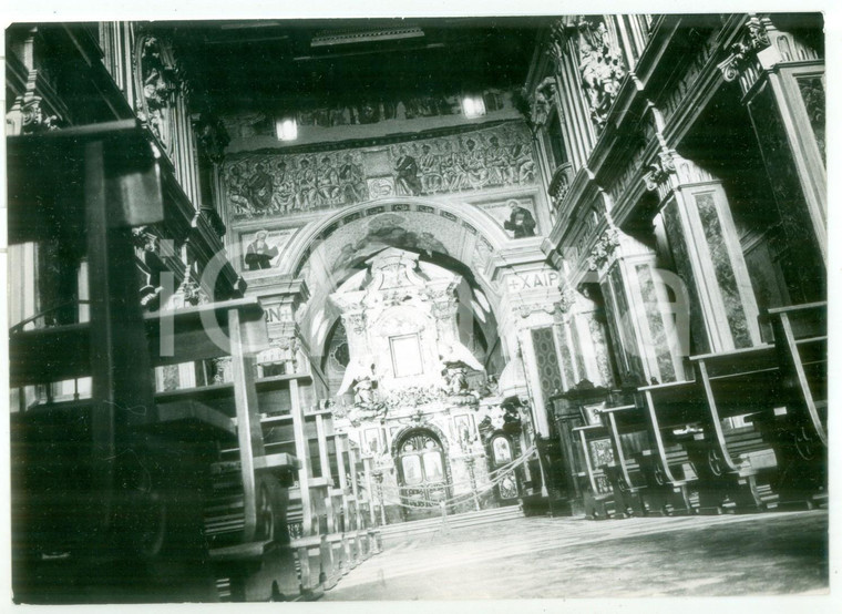 1972 GROTTAFERRATA Interni dell'abbazia di SAN NILO - Foto VINTAGE 18x13 cm