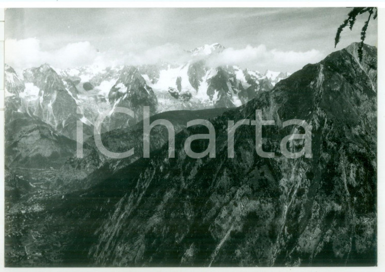 1978 TÊTE D'ARPY - Veduta panoramica catena del MONTE BIANCO *Foto 18x13