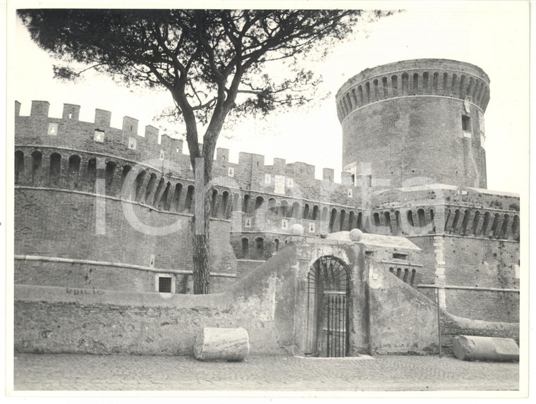 1971 OSTIA ANTICA Veduta panoramica della Rocca *Foto VINTAGE 24x18