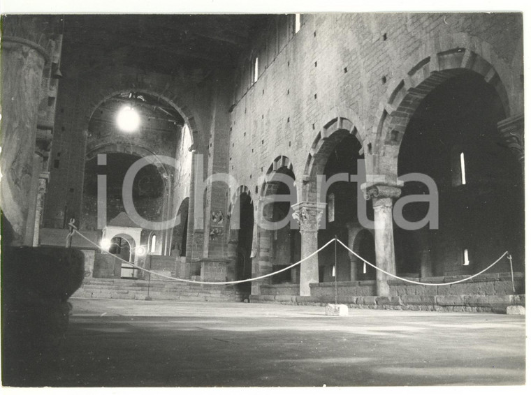 1973 TUSCANIA (VT) Interni della chiesa di San Pietro *Foto VINTAGE 18x13