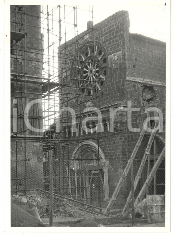 1971 TERREMOTO DI TUSCANIA Chiesa di Santa Maria Maggiore in restauro *Foto