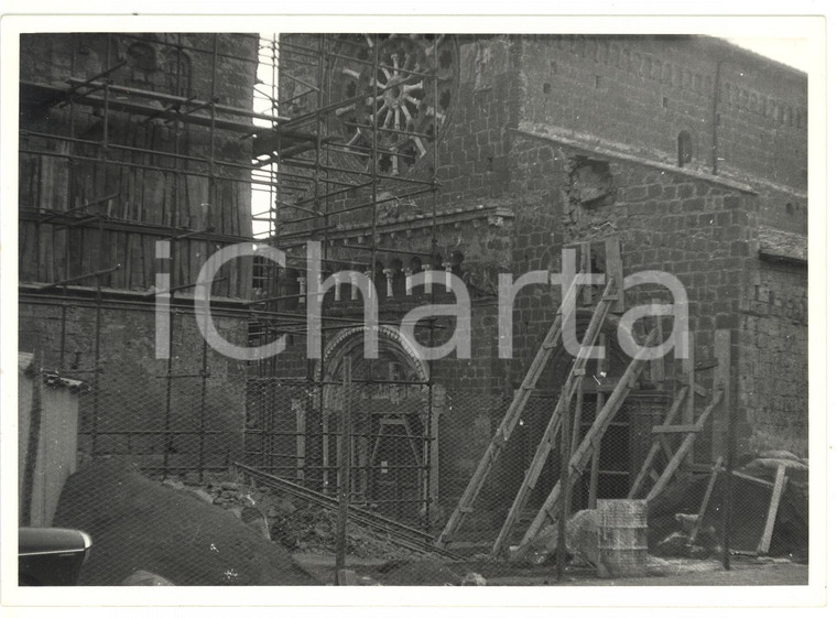 1971 TERREMOTO DI TUSCANIA Chiesa di Santa Maria Maggiore in restauro - Foto