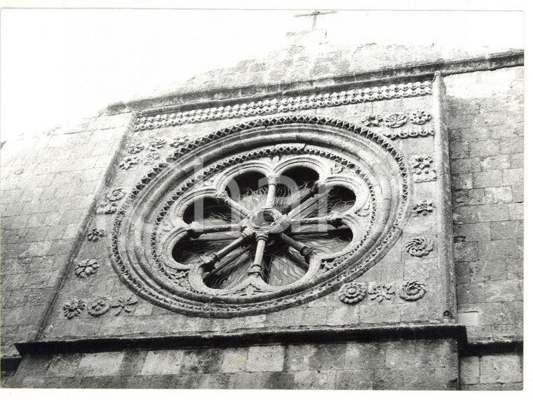 1981 TARQUINIA (VT) Chiesa dell'Annunziata - Rosone *Foto VINTAGE 18x13