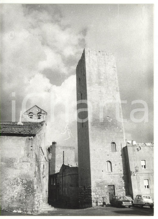 1981 TARQUINIA (VT) Piazza San Martino - Veduta della torre *Foto VINTAGE 13x18