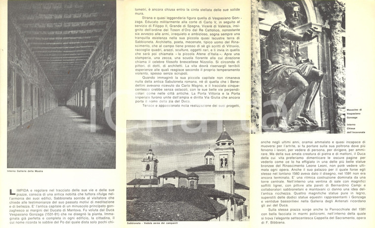 1960 ca SABBIONETA (MN) Piccola Atene de' Gonzaga - Pieghevole pubblicitario