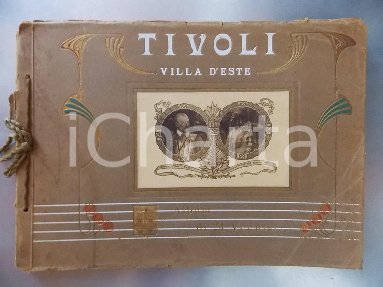 1910 ca TIVOLI - VILLA D'ESTE - Album ILLUSTRATO 24 vedute 30x22 cm VINTAGE