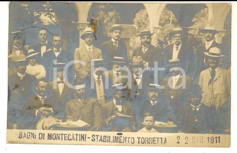 1911 MONTECATINI (PT) Villeggianti allo stabilimento TORRETTA *Foto GOIORANI