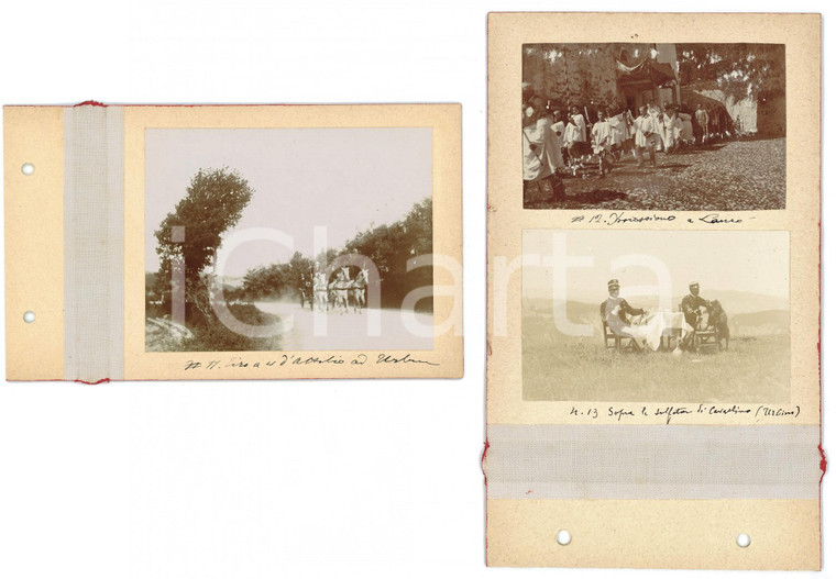 1900 URBINO Tiro a quattro e pranzo in campagna - LANZO Processione - 3 foto